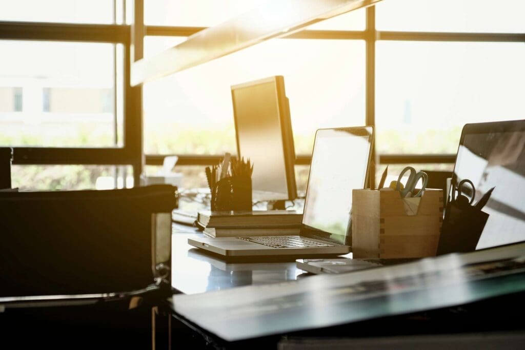 Professional office space with solar control window film